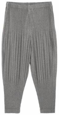 NEW ISSEY MIYAKE men's plisse heather pleats pants in grey